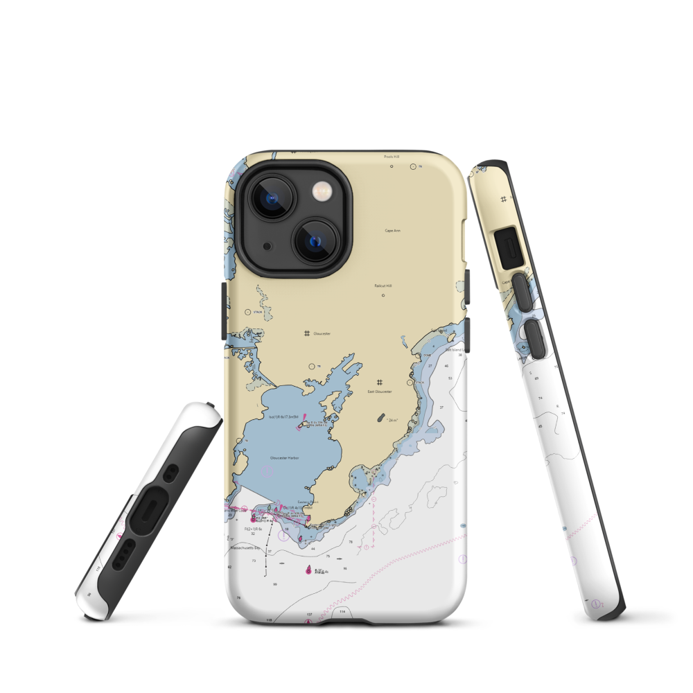 Bickford Marine Inc (Gloucester, MA) NOAA Chart  Tough iPhone Case iPhone 13 mini model shown