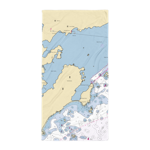 Little Harbor Boat Yard (Prides Crossing, MA) NOAA Chart Towel