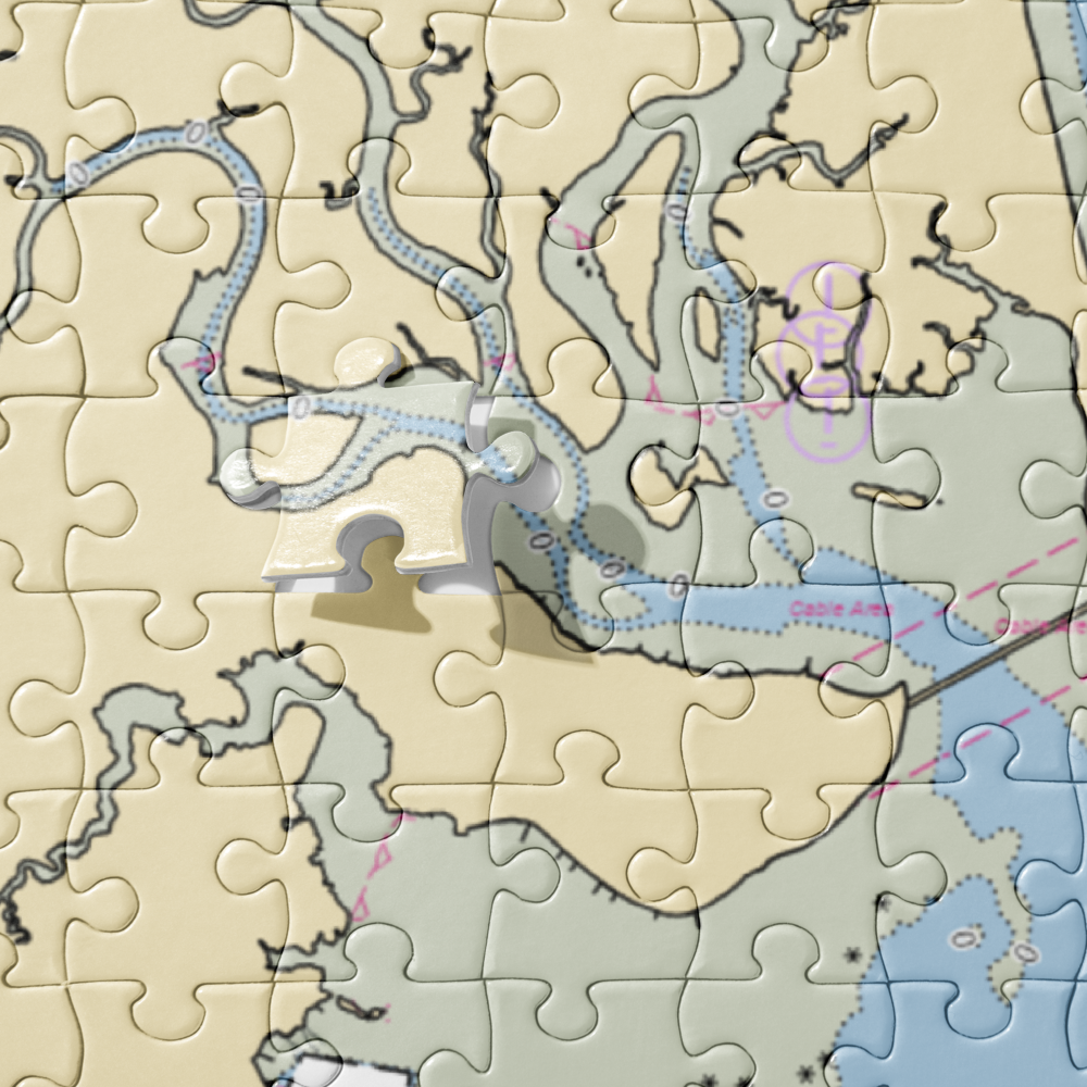 Duxbury Yacht Club (Green Harbor, MA) NOAA Chart Jigsaw Puzzle 