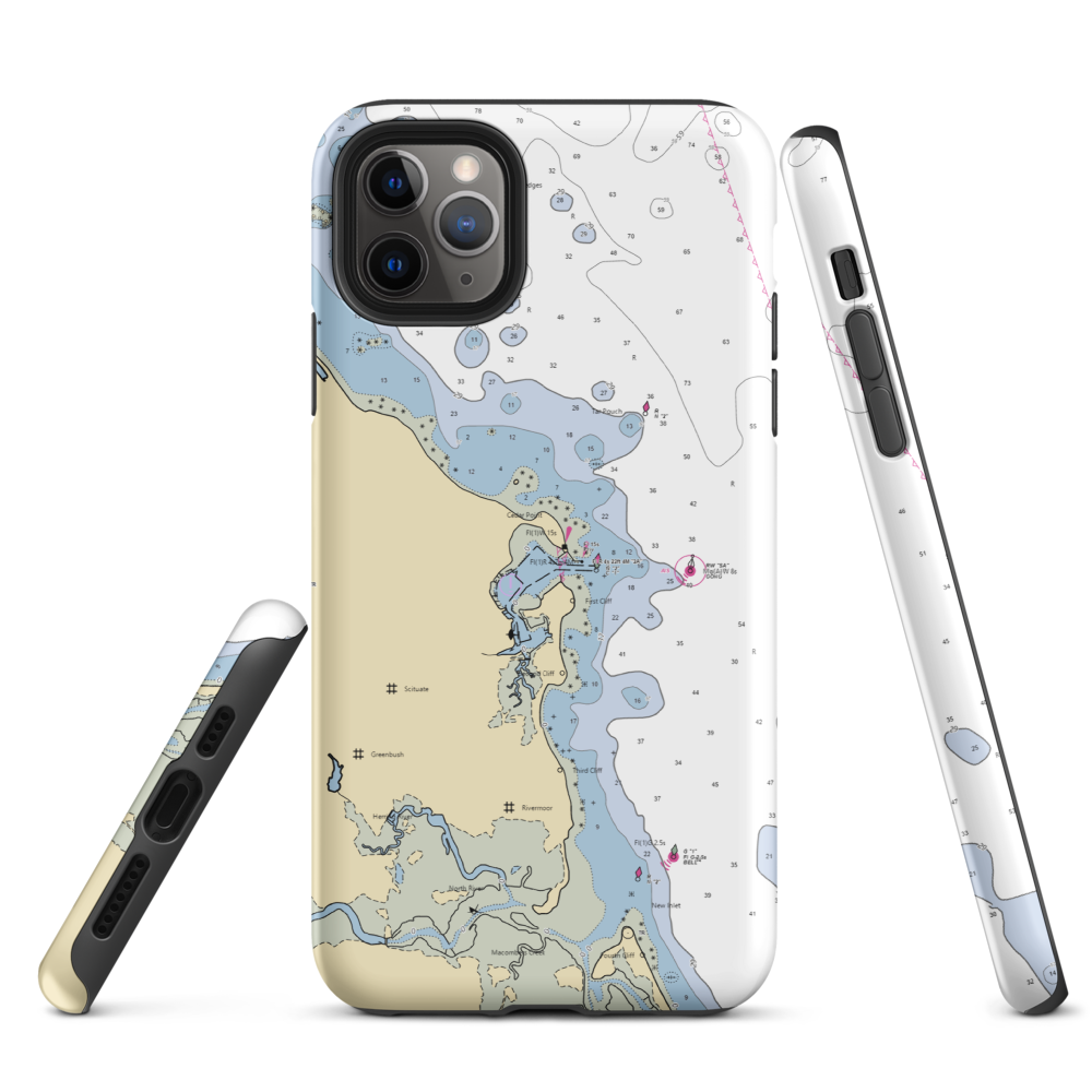 TPG Scituate Harbor (Scituate, MA) NOAA Chart  Tough iPhone Case iPhone 11 Pro Max model shown