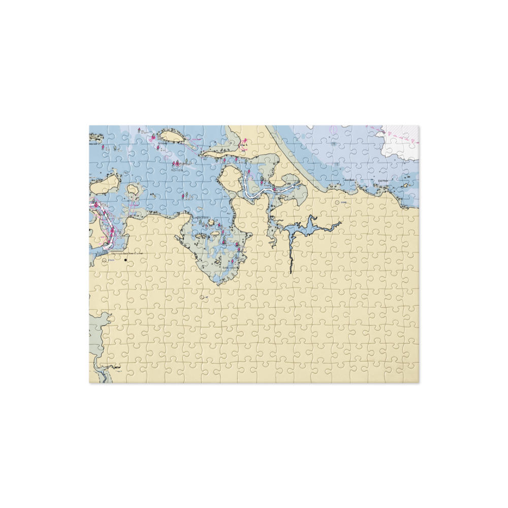 Hingham Town Floats (Hingham, MA) NOAA Chart Jigsaw Puzzle 