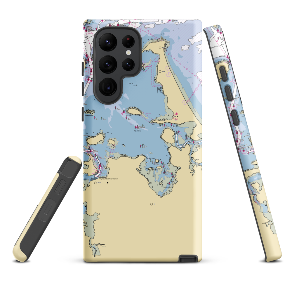 Hingham Yacht Club Marina (Hull, MA) NOAA Chart Samsung Phone Case Samsung Galaxy S22 Ultra model shown