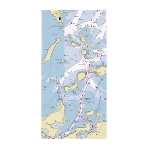 Boston Harbor Islands: Peddocks Island (Weymouth, MA) NOAA Chart Towel