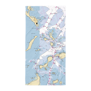 Boston Harbor Islands: Georges Island (Boston, MA) NOAA Chart Towel