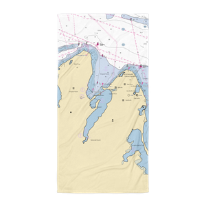 Tisbury Wharf Company (Vineyard Haven, MA) NOAA Chart Towel