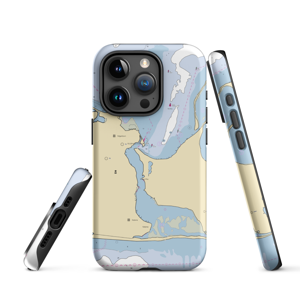 Edgartown Harbormaster (Edgartown, MA) NOAA Chart  Tough iPhone Case iPhone 15 Pro model shown