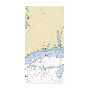 Falmouth Yacht Club (Woods Hole, MA) NOAA Chart Towel