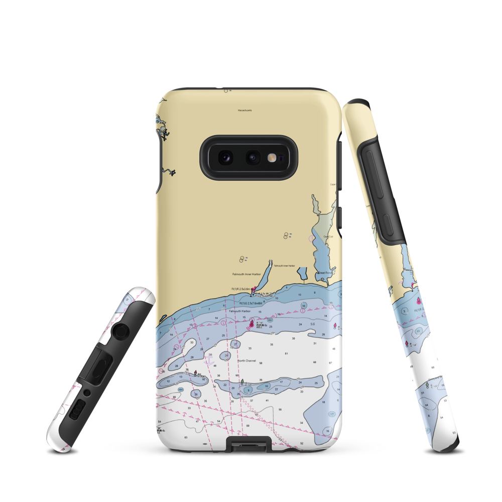 Falmouth Town Marina (Woods Hole, MA) NOAA Chart Samsung Phone Case Samsung Galaxy S10e model shown