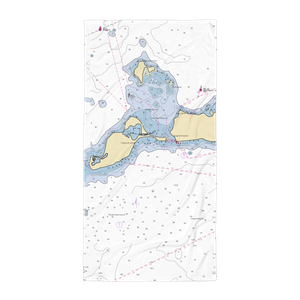 Frog Pond Marine Moorings (Cuttyhunk, MA) NOAA Chart Towel