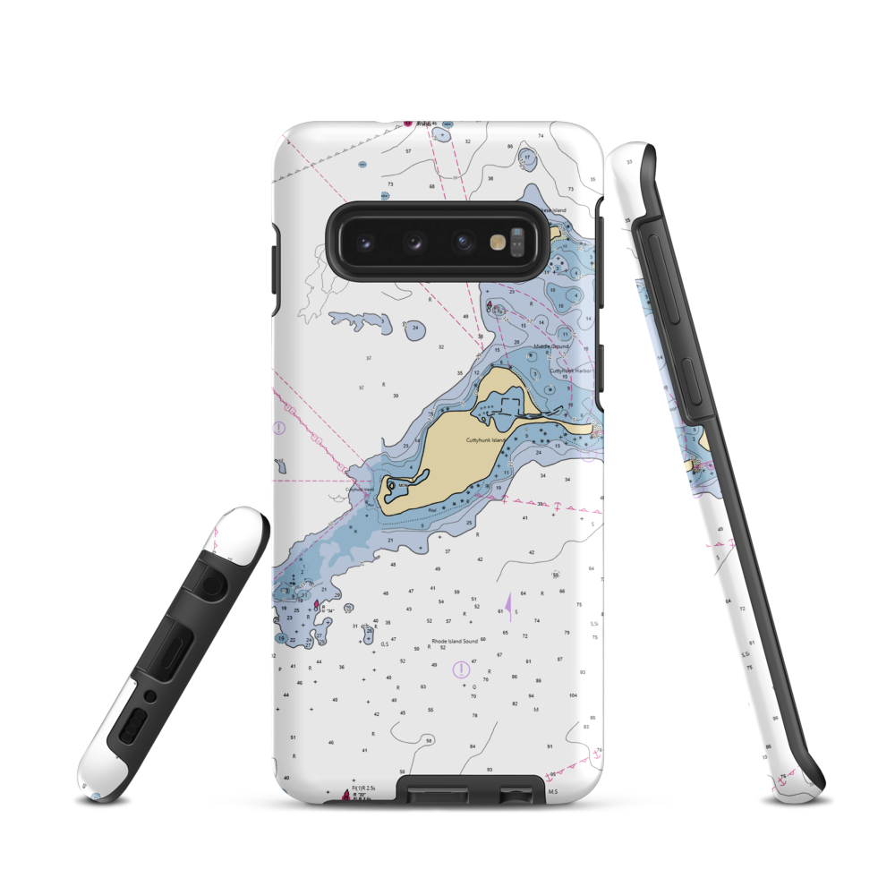 Cuttyhunk Marina (Cuttyhunk, MA) NOAA Chart Samsung Phone Case Samsung Galaxy S10 model shown