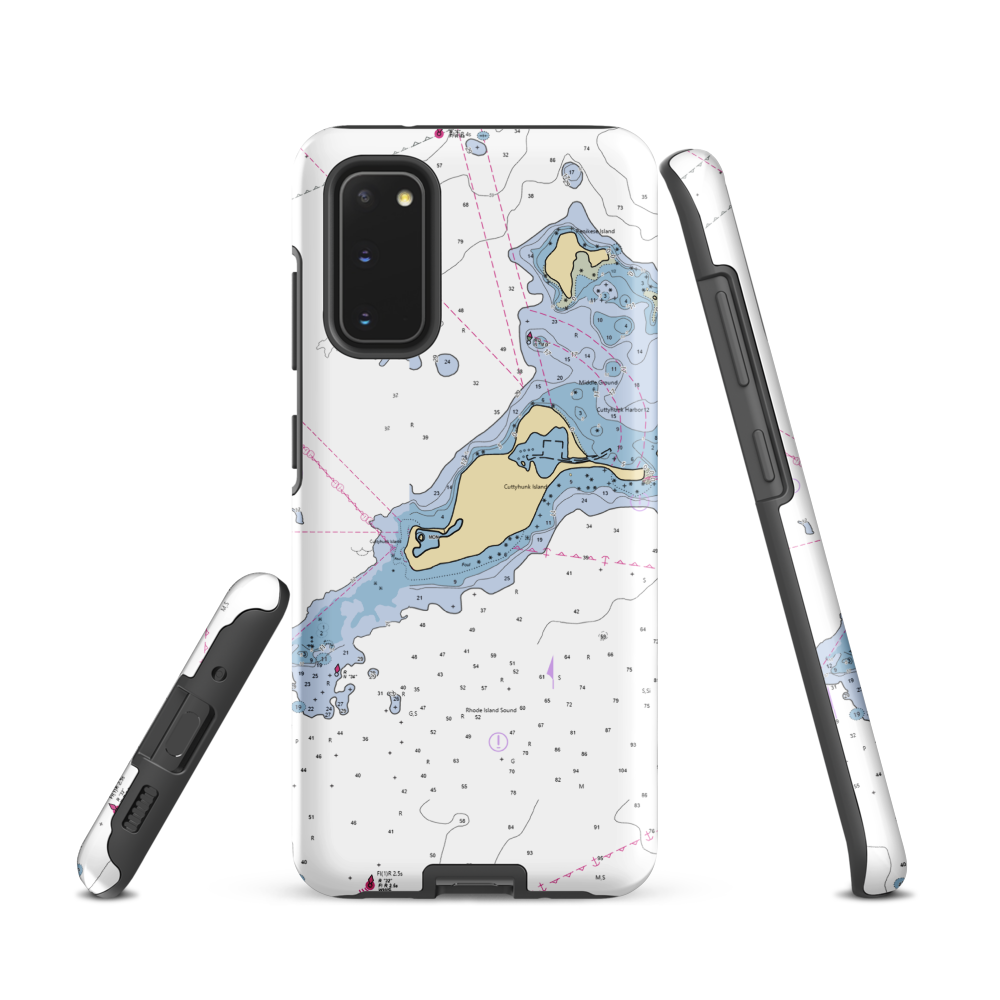 Cuttyhunk Fish Dock (Cuttyhunk, MA) NOAA Chart Samsung Phone Case Samsung Galaxy S20 model shown