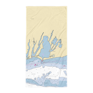 Little River Boat Yard (Falmouth, MA) NOAA Chart Towel