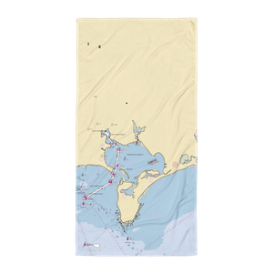 Colonial Acres on Mill Creek (Hyannis Port, MA) NOAA Chart Towel