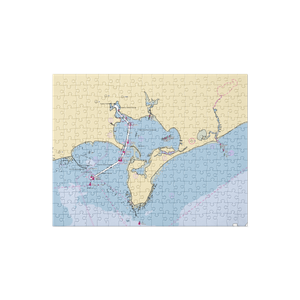 Englewood Beach on Lewis Bay (Hyannis Port, MA) NOAA Chart Jigsaw Puzzle