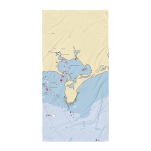 Englewood Beach on Lewis Bay (Hyannis Port, MA) NOAA Chart Towel