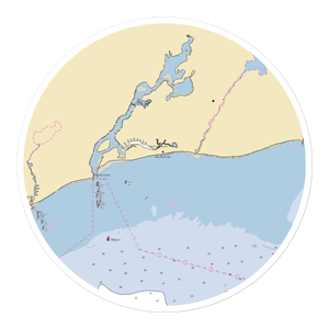 West Dennis Yacht Club (Yarmouth Port, MA) NOAA Chart Sticker