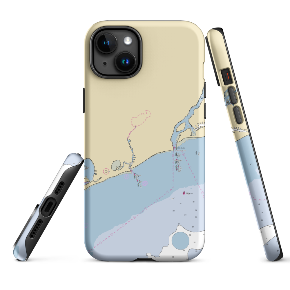 Skippy's Pier One Marina (Cummaquid, MA) NOAA Chart  Tough iPhone Case iPhone 15 Plus model shown