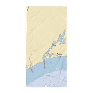 Packet Landing on the Bass River (Yarmouth Port, MA) NOAA Chart Towel