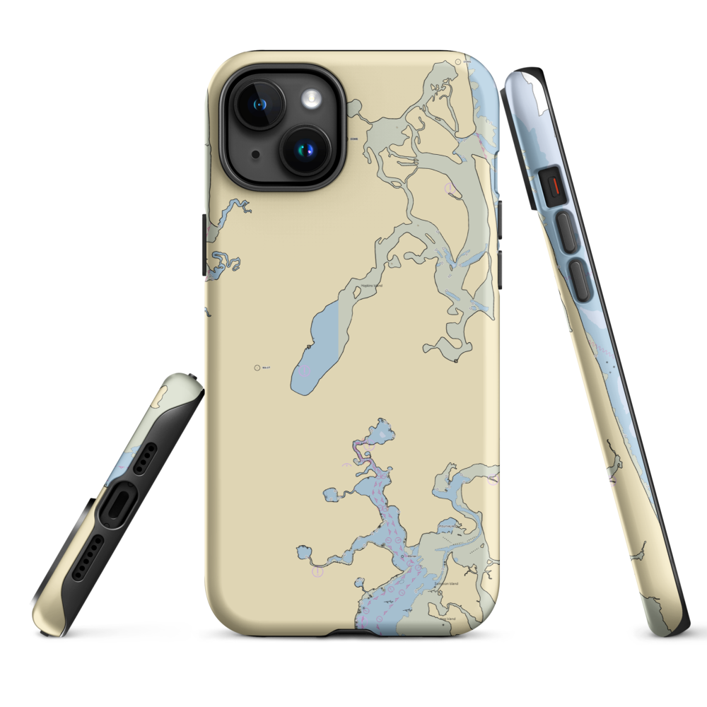 Goose Hummock Marina (East Orleans, MA) NOAA Chart  Tough iPhone Case iPhone 15 Plus model shown