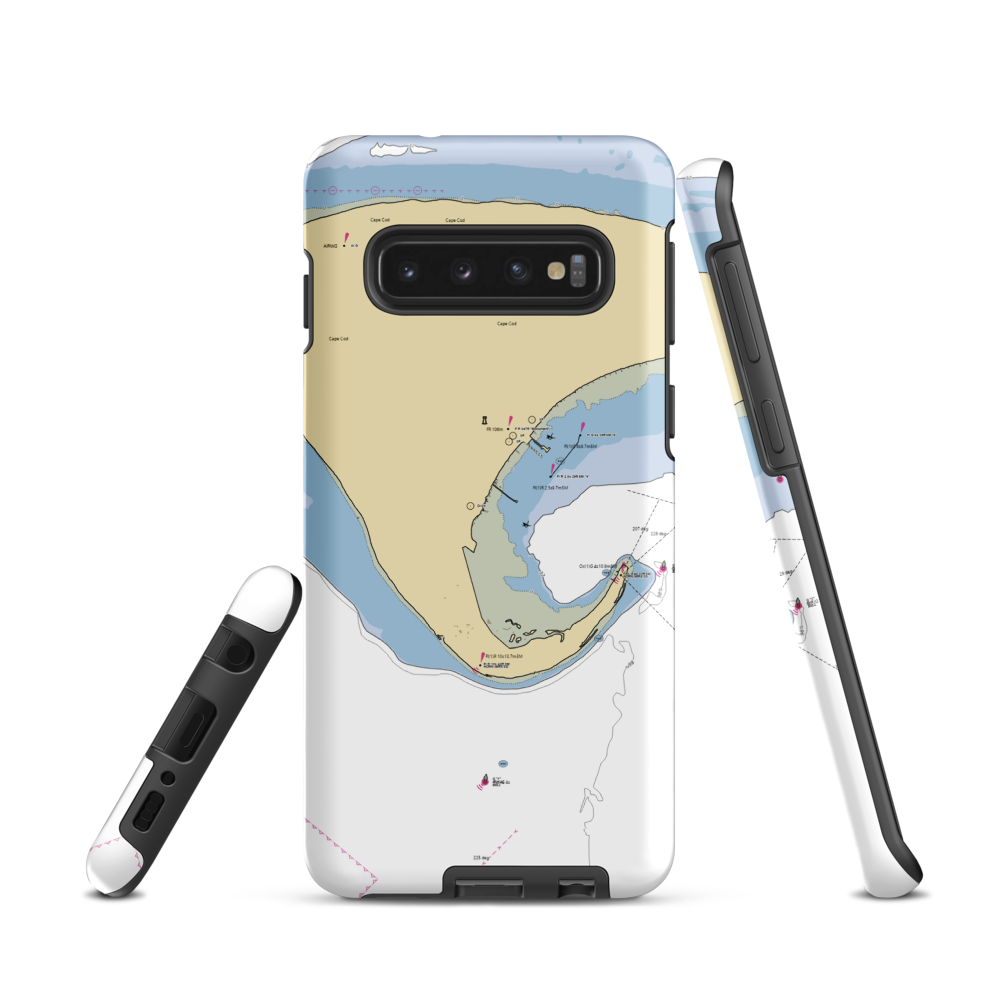Flyer's Moorings, Boat Shop & Rental (North Truro, MA) NOAA Chart Samsung Phone Case Samsung Galaxy S10 model shown