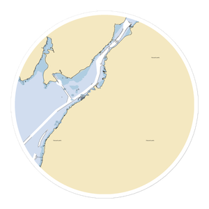 Battleship Cove Moorings (Somerset, MA) NOAA Chart Sticker