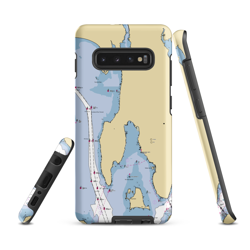 Bristol Yacht Club (Bristol, RI) NOAA Chart Samsung Phone Case Samsung Galaxy S10 Plus model shown