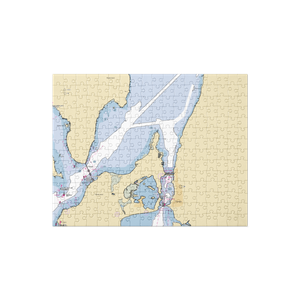 Seaconnet Sportsman's Club (Tiverton, RI) NOAA Chart Jigsaw Puzzle