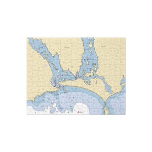 The Back Eddy Restaurant (Westport Point, MA) NOAA Chart Jigsaw Puzzle