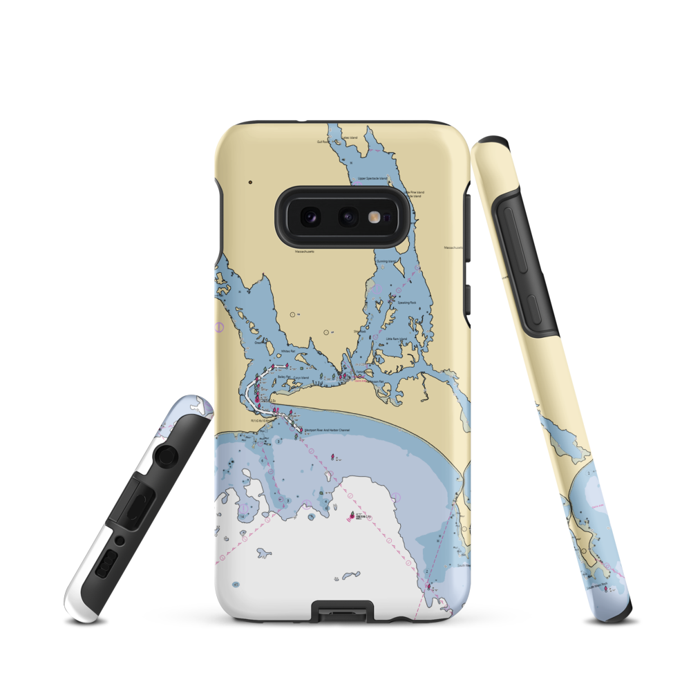 Westport Yacht Club (Westport Point, MA) NOAA Chart Samsung Phone Case Samsung Galaxy S10e model shown