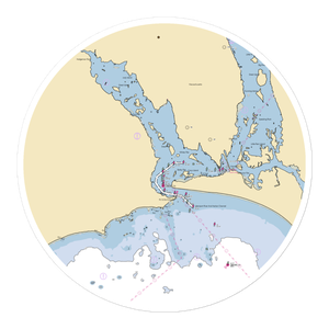 Spindle Rock Yacht Club (Westport Point, MA) NOAA Chart Sticker