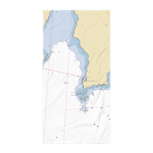 Sakonnet Yacht Club (Little Compton, RI) NOAA Chart Towel