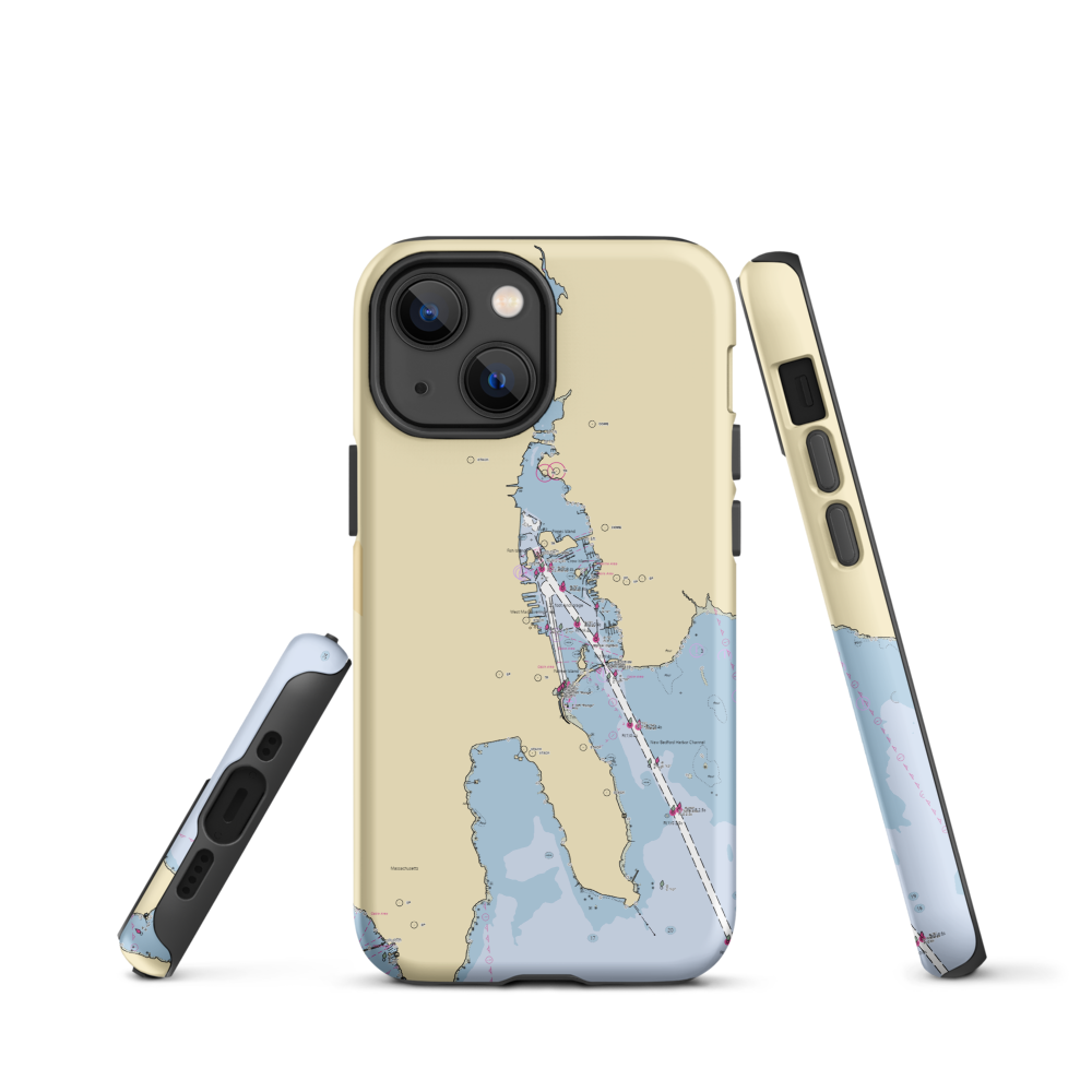 Pope's Island Marina (New Bedford, MA) NOAA Chart  Tough iPhone Case iPhone 13 mini model shown