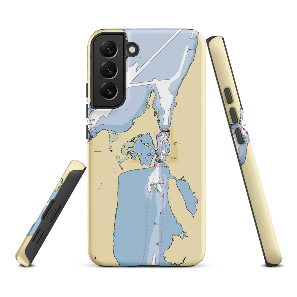 Rivers Edge Marina (Tiverton, RI) NOAA Chart Samsung Phone Case Samsung Galaxy S22 Plus model shown