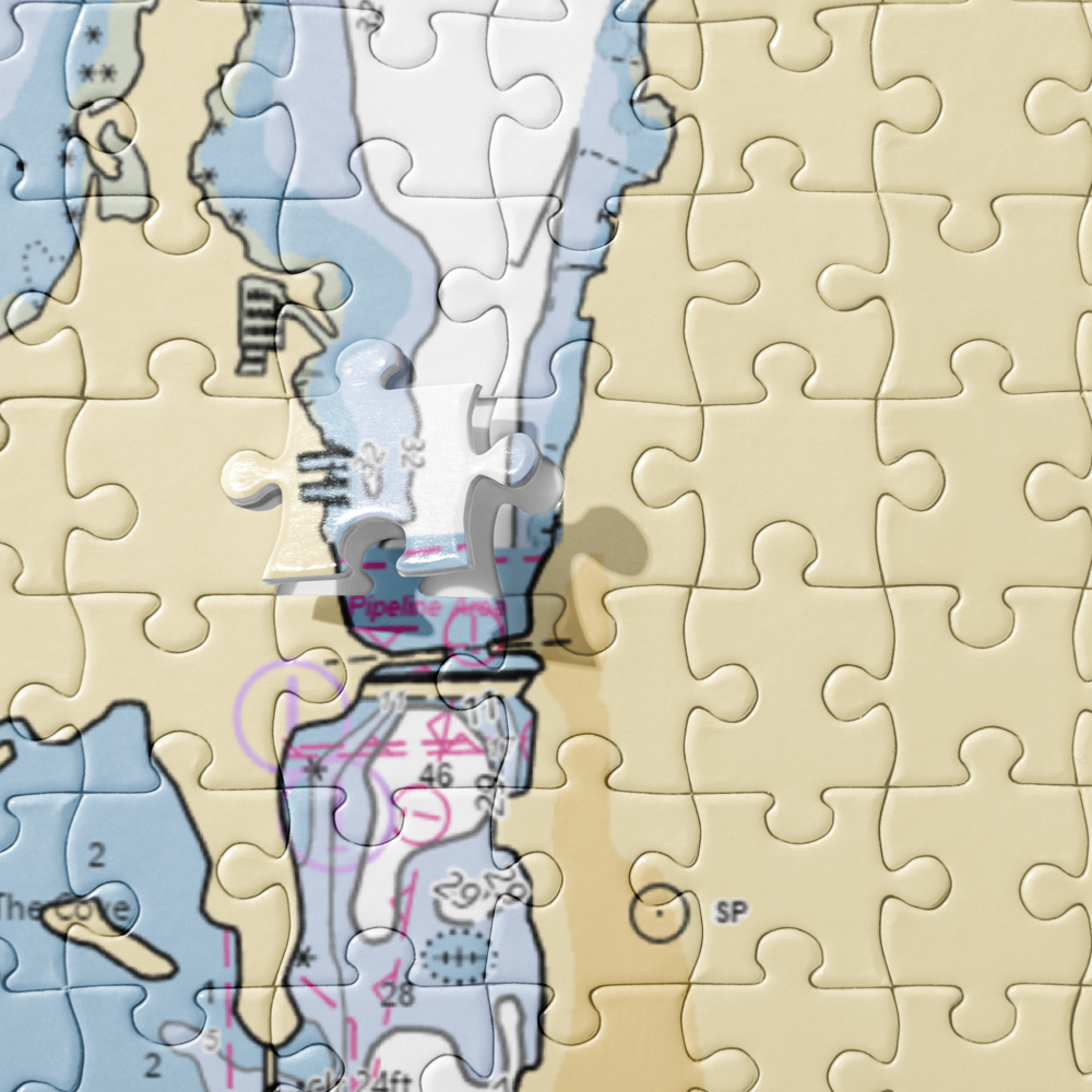 Rivers Edge Marina (Tiverton, RI) NOAA Chart Jigsaw Puzzle 