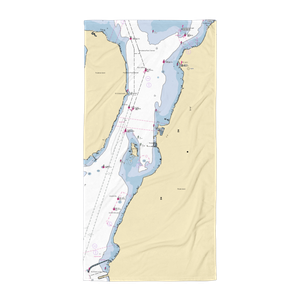 Safe Harbor New England Boatworks (Portsmouth, RI) NOAA Chart Towel