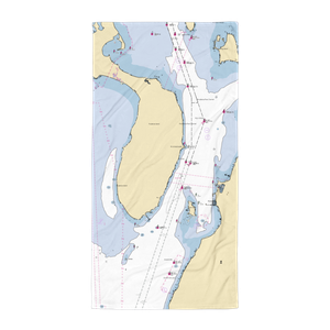 Prudence Town Landing North (Portsmouth, RI) NOAA Chart Towel