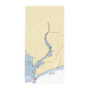 Stonington River Dockominiums (Bradford, RI) NOAA Chart Towel