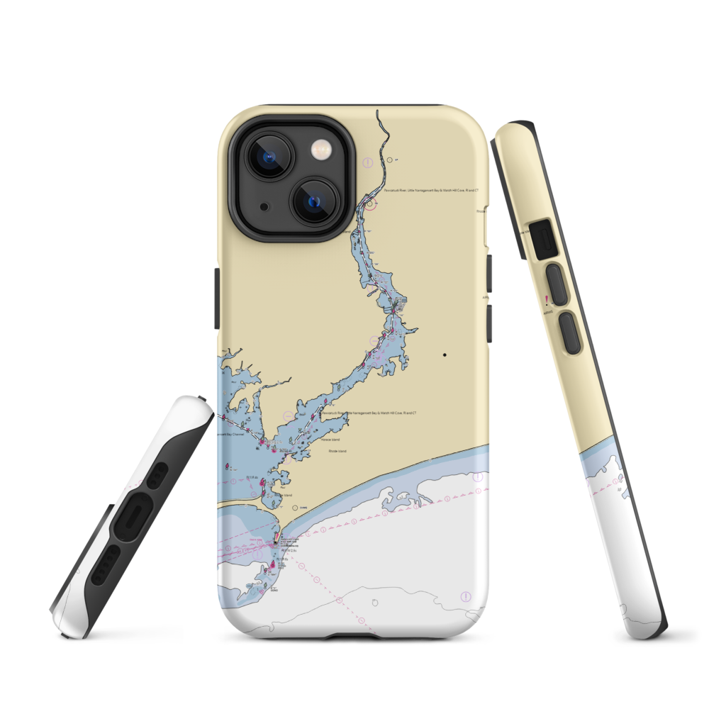 Avondale Boat Yard (Stonington, CT) NOAA Chart  Tough iPhone Case iPhone 14 model shown
