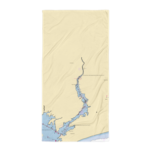 Connors & O'Brien Marina (Stonington, CT) NOAA Chart Towel