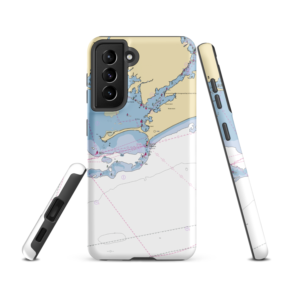 Watch Hill Yacht Club (Stonington, CT) NOAA Chart Samsung Phone Case Samsung Galaxy S21 model shown