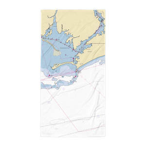 Watch Hill Yacht Club (Stonington, CT) NOAA Chart Towel