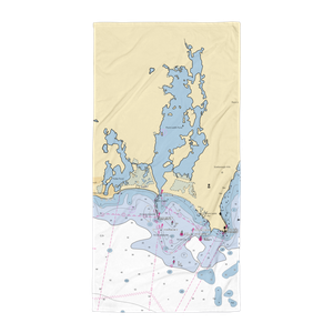 Point Judith Fisherman's Club (Narragansett, RI) NOAA Chart Towel