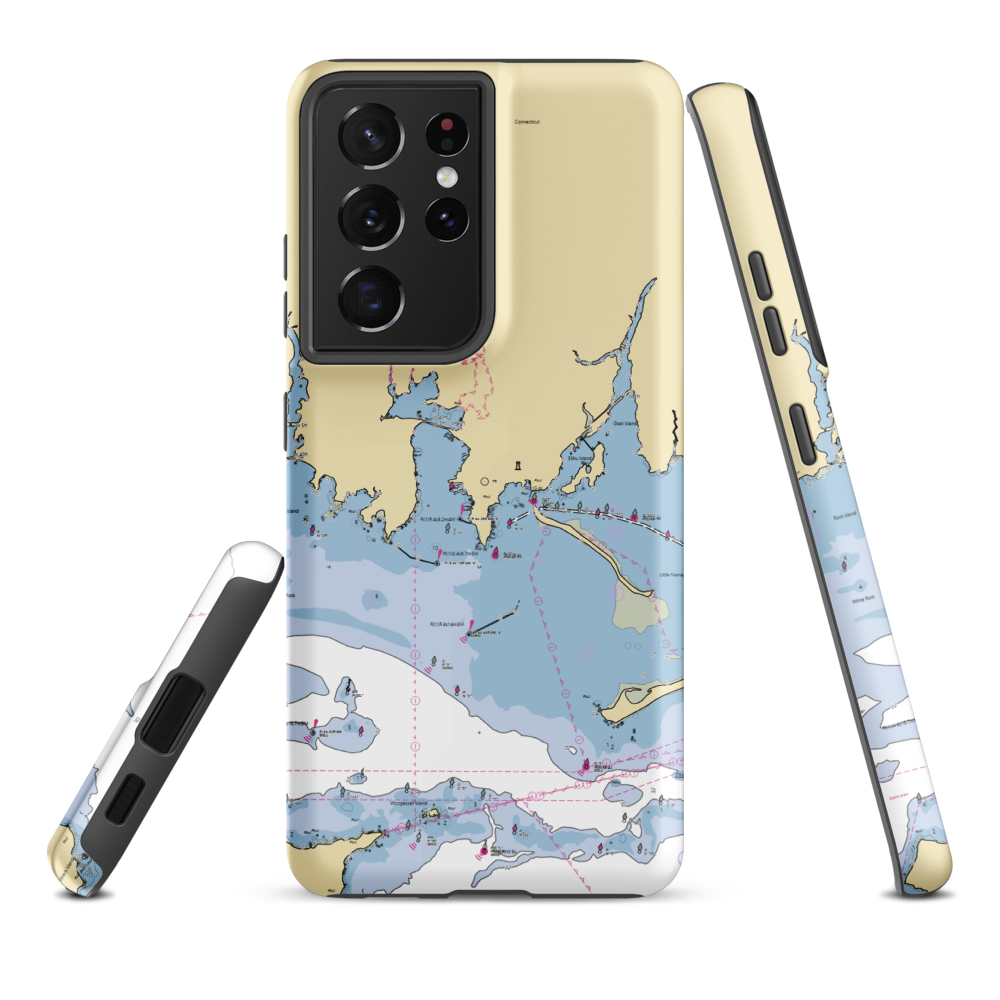 Skipper's Dock (Stonington, CT) NOAA Chart Samsung Phone Case Samsung Galaxy S21 Ultra model shown