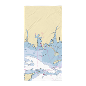 Harboredge Dockominium (Stonington, CT) NOAA Chart Towel