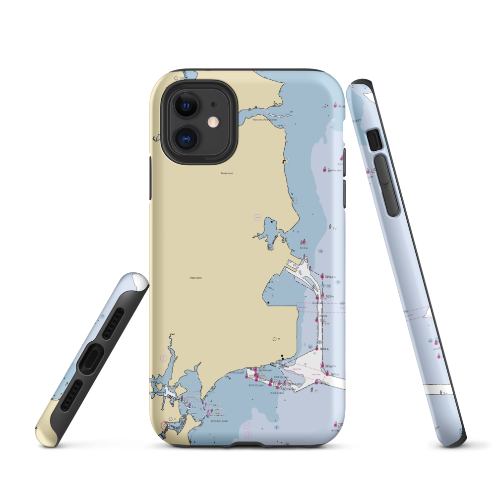 Allen Harbor Marina (North Kingstown, RI) NOAA Chart  Tough iPhone Case iPhone 11 model shown