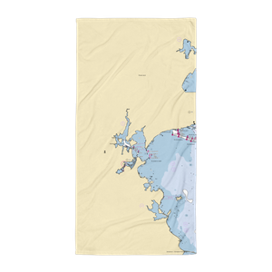 Pleasant Street Wharf (North Kingstown, RI) NOAA Chart Towel