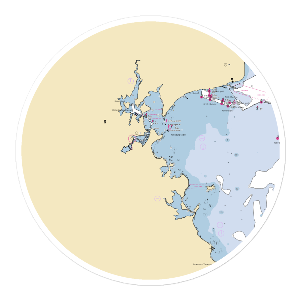 Safe Harbor Wickford Cove (North Kingstown, RI) NOAA Chart Sticker 