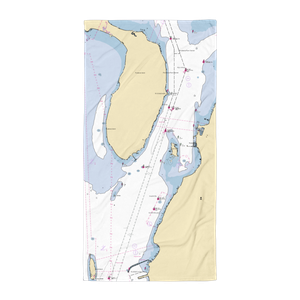 Prudence Town Landing South (Portsmouth, RI) NOAA Chart Towel