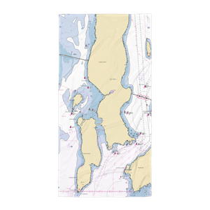 TPG Dutch Harbor Boat Yard (Jamestown, RI) NOAA Chart Towel