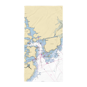 Portsmouth Harbor Cruises (New Castle, NH) NOAA Chart Towel